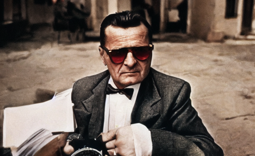 KREA AI - 50s movie still full-lenght portrait of Josip Broz...